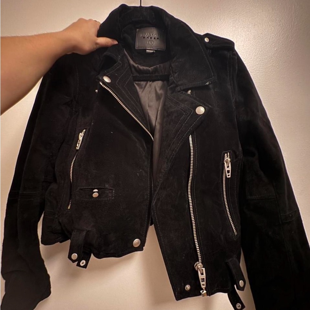 Blank NYC Black Suede Moto Jacket